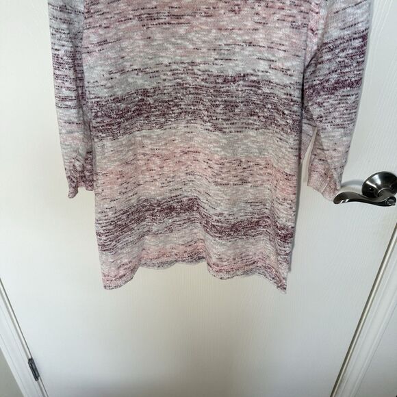 Land’s End Women’s Cotton Blend Ombre Heather Pullover Sweater Casual Basic LP - Picture 7 of 11